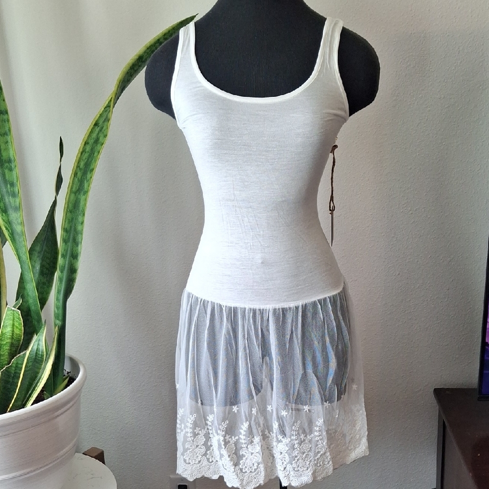 PPLA White Lace Swim Coverup